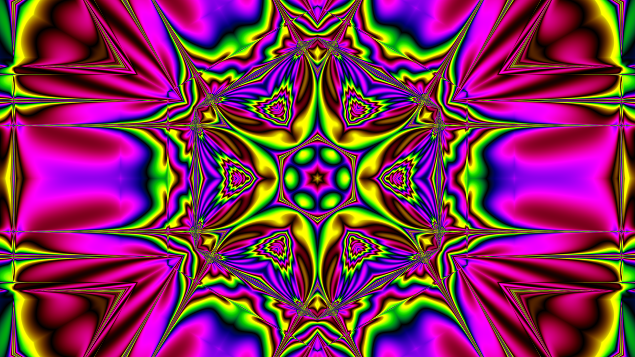 PsychoDeli+ kaleidoscope fractal on Apple TV